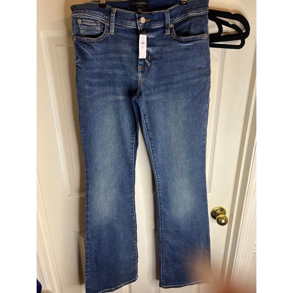 Banana Republic Bootcut Jeans Womens 29/8 Tall Medium Wash Denim Blue NWT - Picture 4 of 7